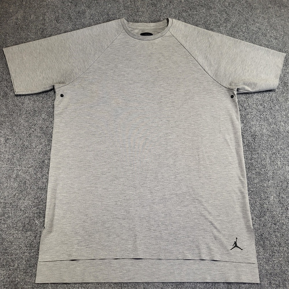 Nike Air Jordan 23 Lux S/S Heather Grey Raglan Top (834547-050) Men's Sz X-Large